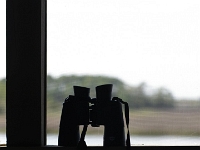 29290Re - Vacation at Kiawah Island, SC - Binoculars on the porch   Each New Day A Miracle  [  Understanding the Bible   |   Poetry   |   Story  ]- by Pete Rhebergen